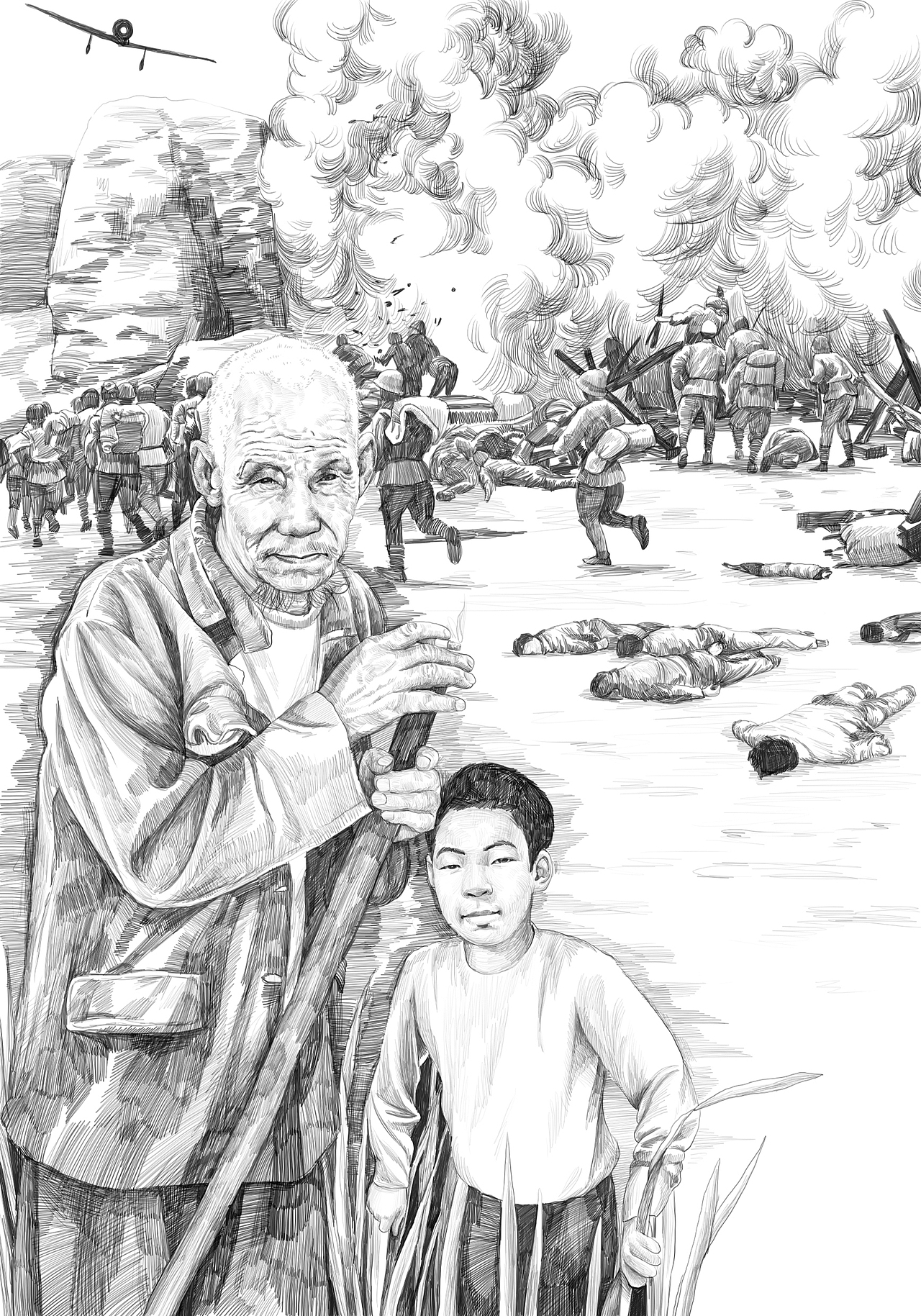 杂交水稻之父插画（图ZMjA3NDMzOTU2） - 商业插画 - 站酷设计师_五月__原创素材 - 站酷ZCOOL