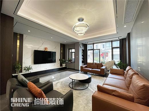 【尚城装饰】泰安·五矿万境水岸400平现代风格实景案例