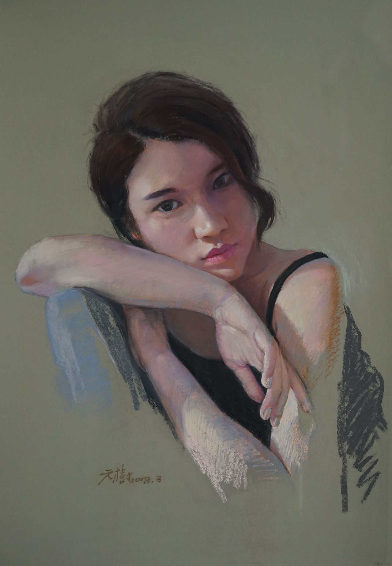 以前画的一幅色粉画:《漫》（图ZMTQxMDUxMTQ4） - 绘画 - 站酷设计师毅树家原创素材 - 站酷ZCOOL