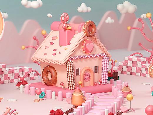 C4D 作品練習(xí)（個人主頁-ZNDU1MDQ5Mjg=） - 其他三維 - 站酷設(shè)計師小珊珊i原創(chuàng)素材 - 站酷ZCOOL