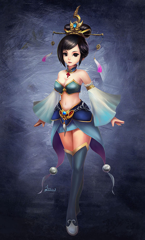 2016~17年 練習(xí)人物原畫(huà)—選（圖ZODg5MTkxNjQ=） - 游戲原畫(huà) - 站酷設(shè)計(jì)師綠田小小生原創(chuàng)素材 - 站酷ZCOOL