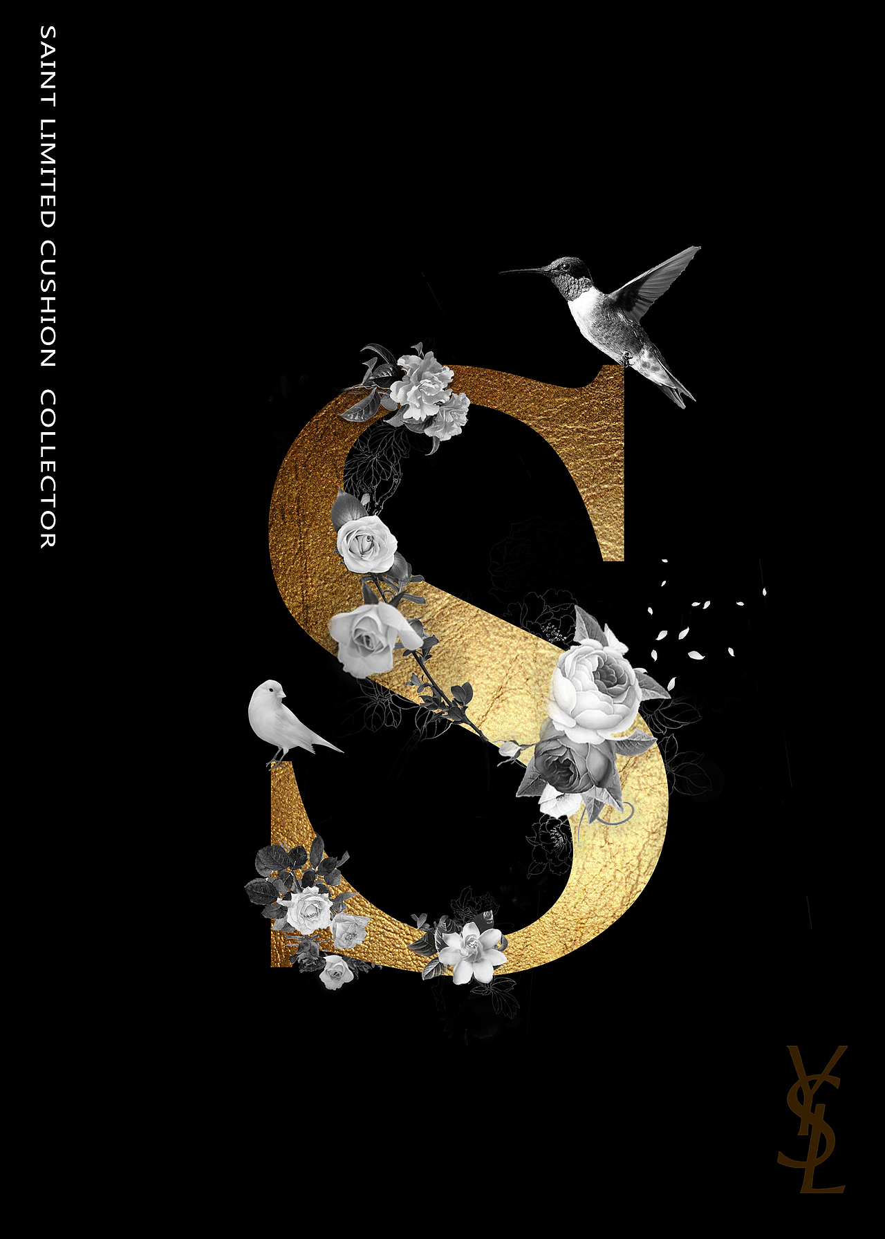 圣罗兰字母海报