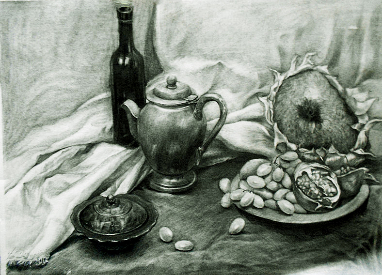 素描静物（图ZMzEwNzQxNTI=） - 绘画 - 站酷设计师Eva_平原创素材 - 站酷ZCOOL