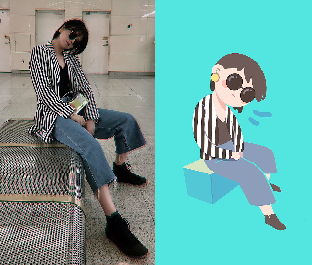 尝试一下不同的风格画自己