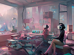 #AI創(chuàng)作實驗室#未來城市中的貴婦在一起購物