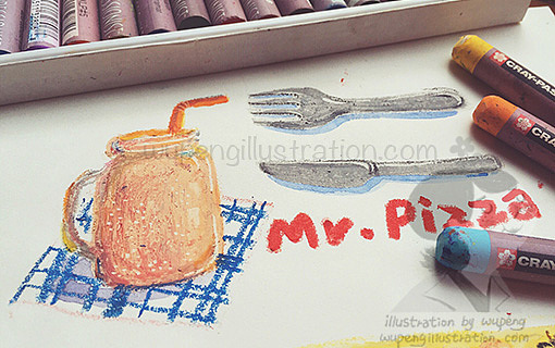 my sketchbook I with oil pastels(1)