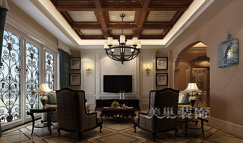 别墅电视背景墙