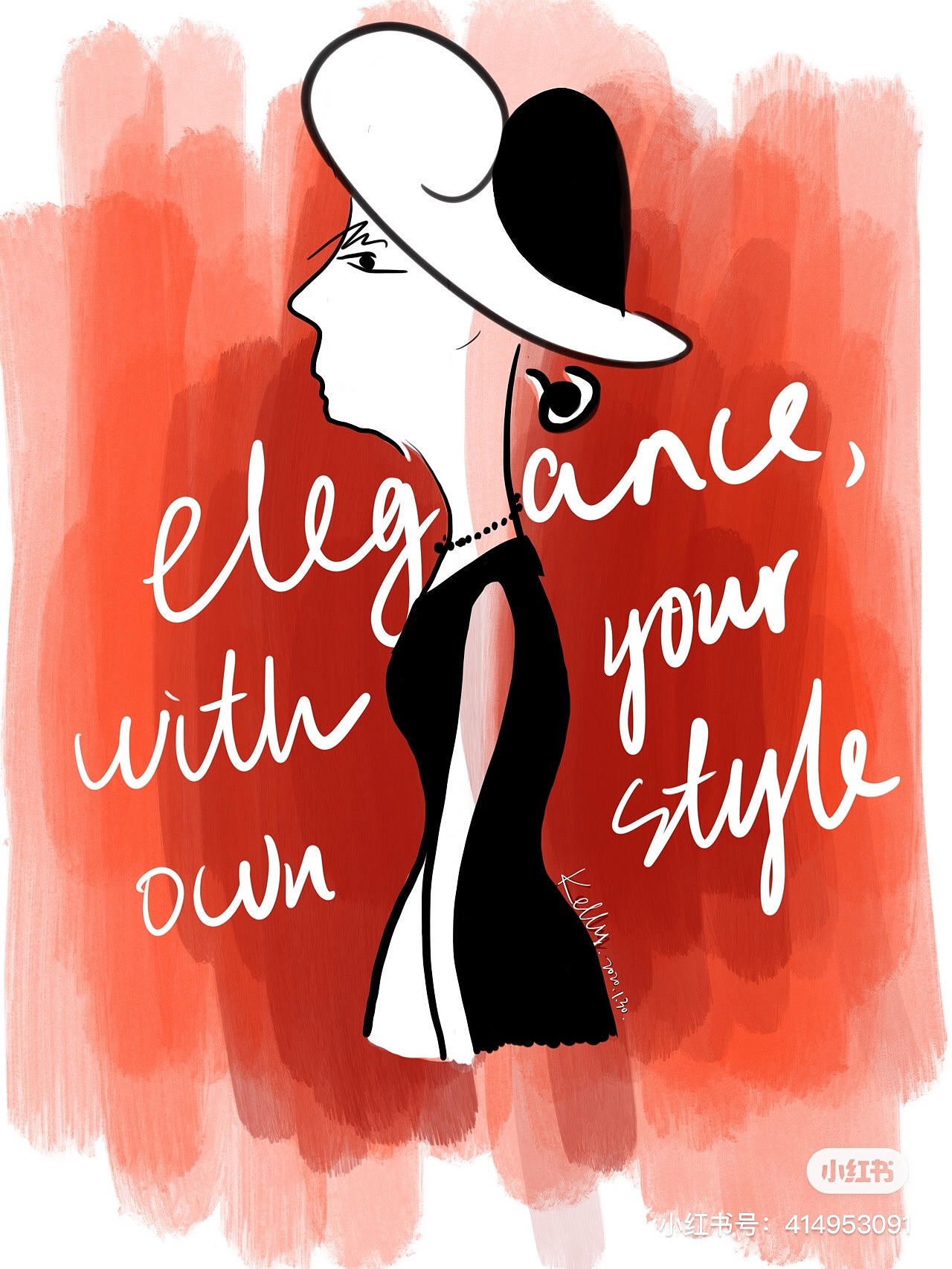 陶醉在法式优雅中的时尚插画