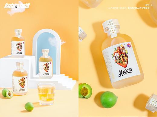 武汉产品拍摄产品摄影海伦司青梅酒酒水饮料几何创意