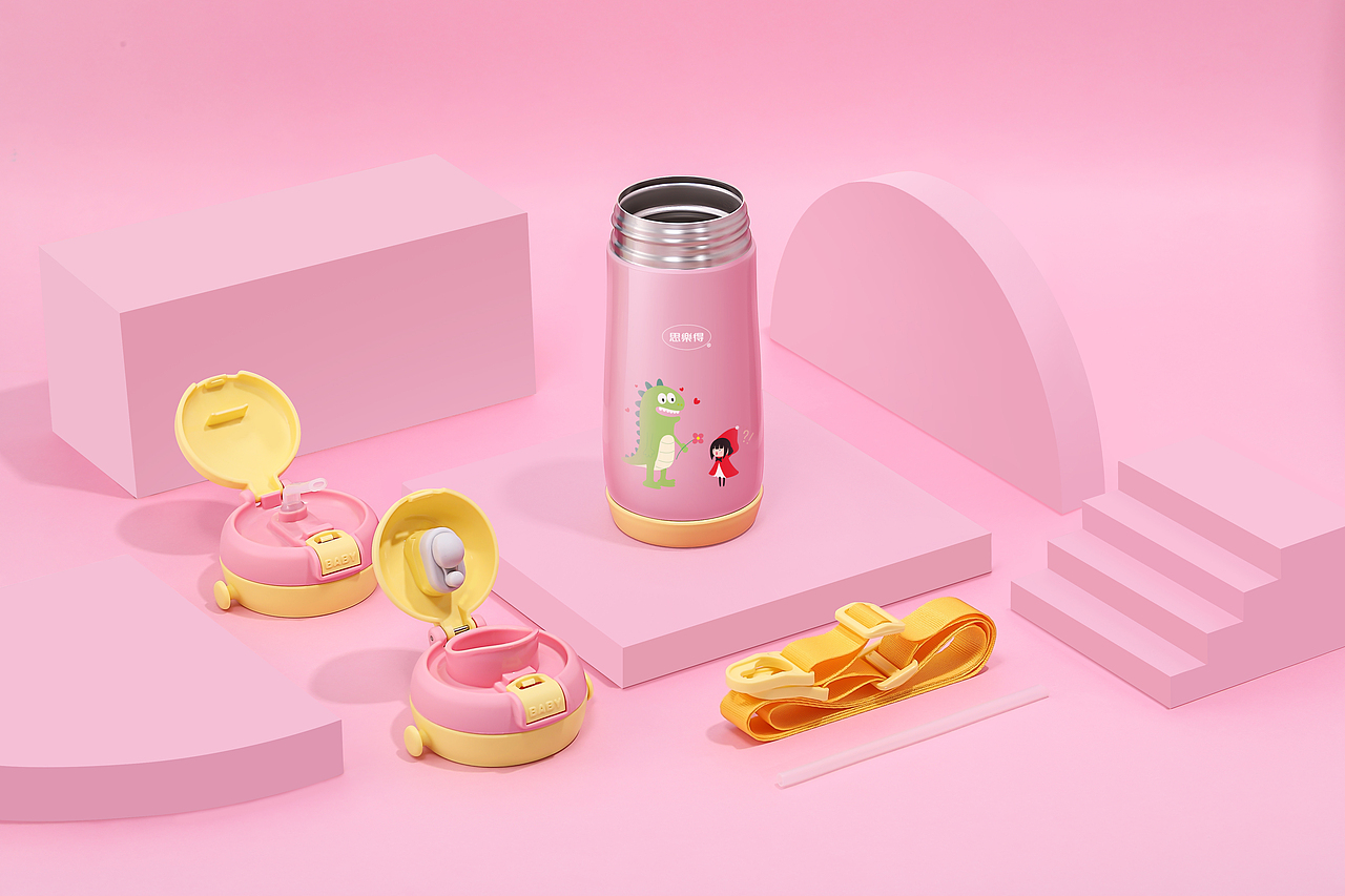 思乐🉐️ 儿童保温杯 实景图拍摄