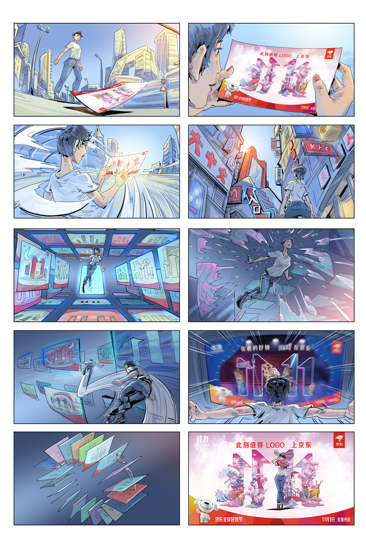 2019年给京东画的分镜