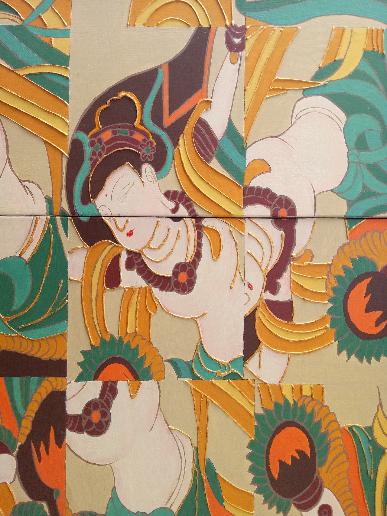 沥粉贴金创意装饰画《飞天》