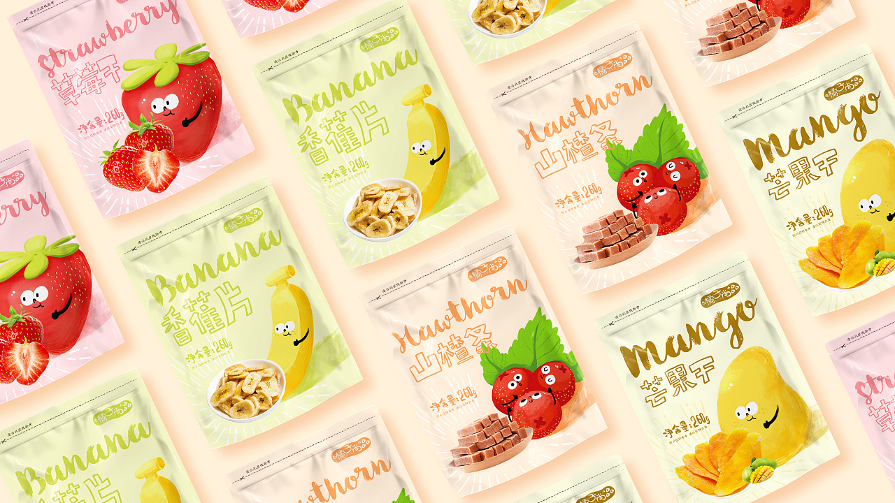 水果干系列包装设计