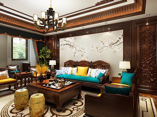 泰安泰山御园装修 | 古典中式风格260平 装修效果图