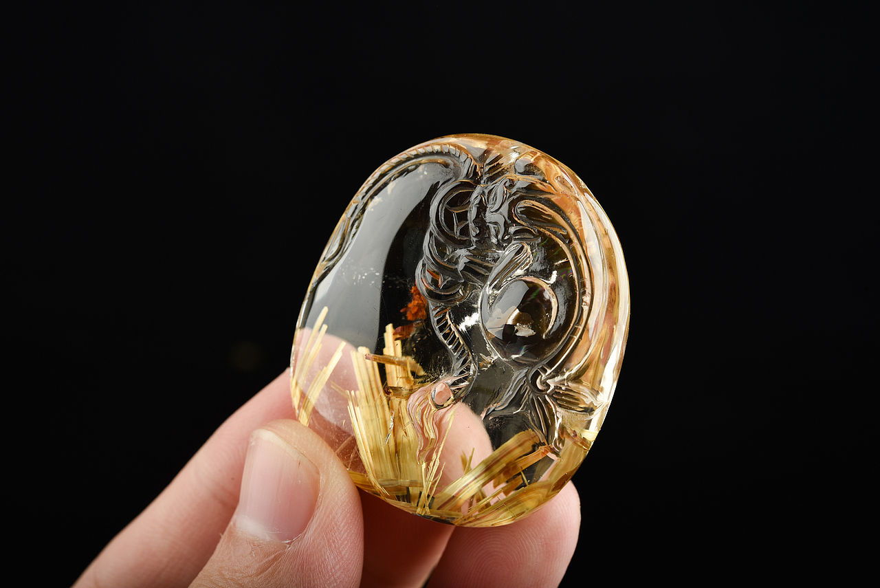 好兆头珠宝之精选发晶和钛晶吊坠