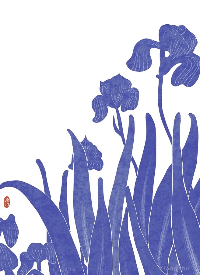 鸢尾（图ZMzA1OTkyMjg0） - 艺术插画 - 站酷设计师是橡树Oak原创素材 - 站酷ZCOOL