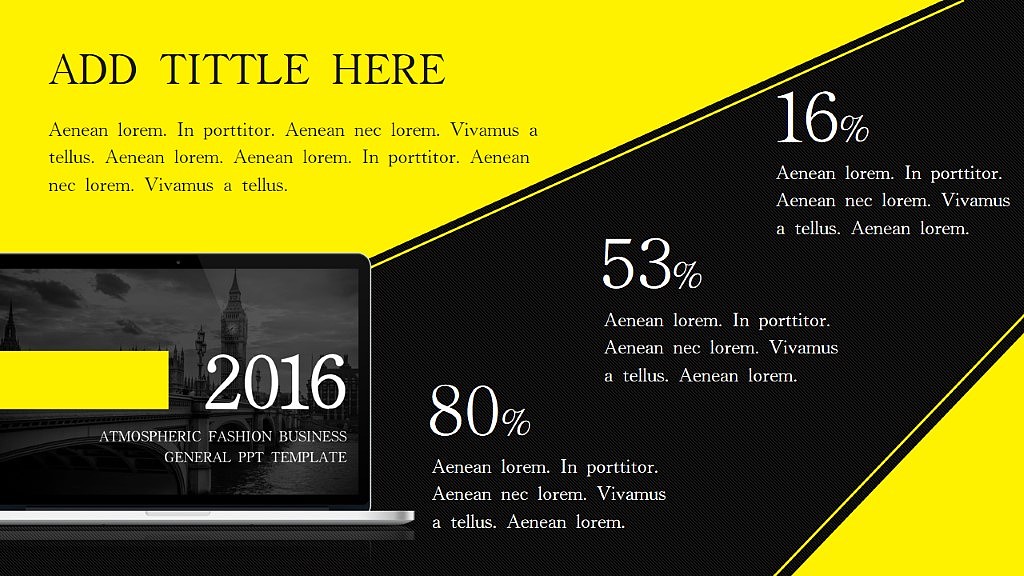 【小苹果出品】大气时尚商务通用PPT模板