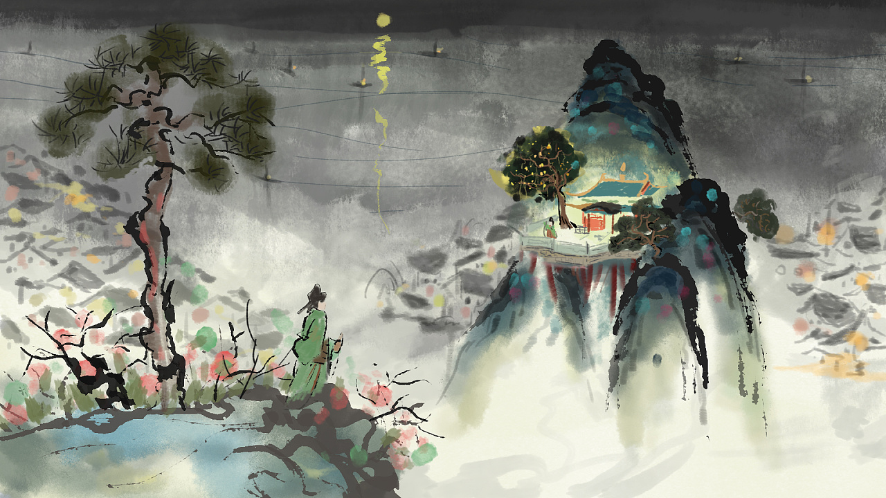 江南百景图插画临摹|插画|游戏原画|江神子 - 临摹作品 - 站酷 (zcool