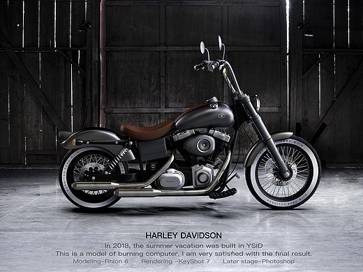 Rhion 6建模 KeyShot 7渲染 Harley Davidson 摩托车