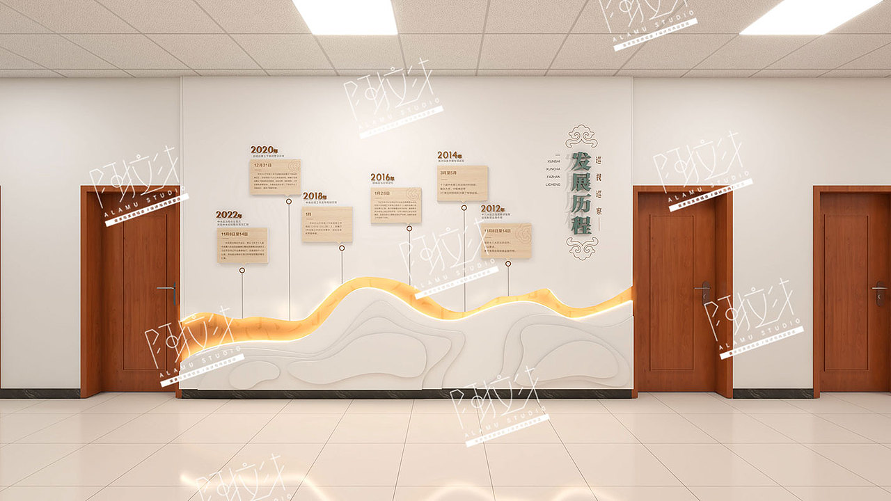 简约的单位文化长廊（图ZMzQ3MTE5NDQw） - 景观设计 - 站酷设计师阿拉沐原创素材 - 站酷ZCOOL
