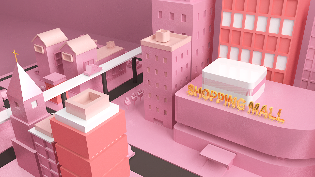 C4D-PINK CITY（图ZMTAzMTU5MjYw） - 场景 - 站酷设计师沐苜原创素材 - 站酷ZCOOL