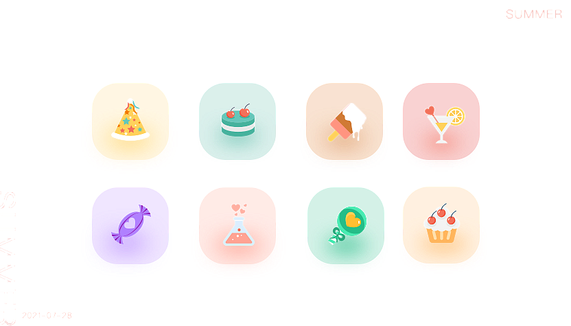 summer-icon（图ZMjY0NTIzNTUy） - 图标 - 站酷设计师小阳光呀原创素材 - 站酷ZCOOL