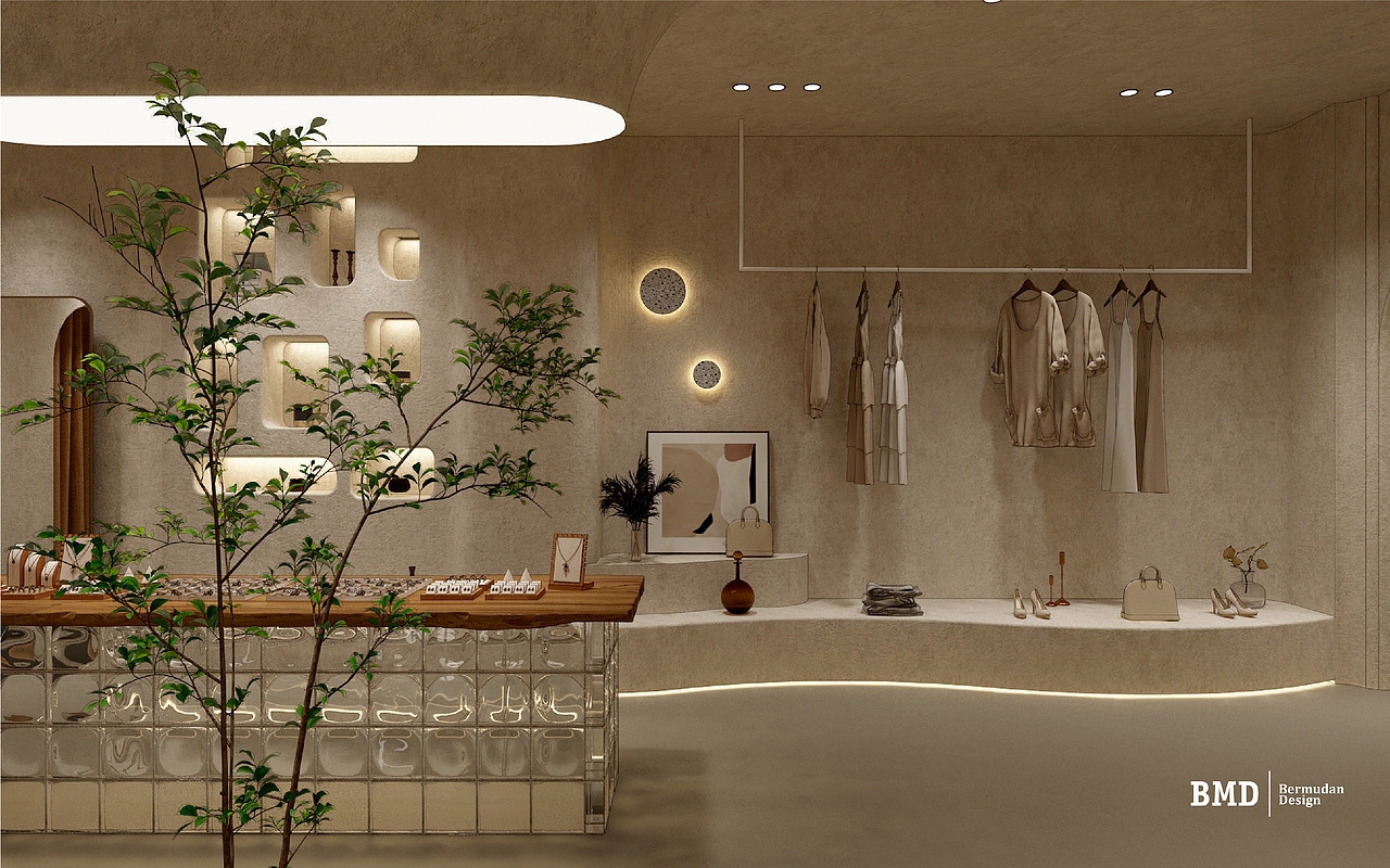 韩式服装店设计|配色高级感爆棚