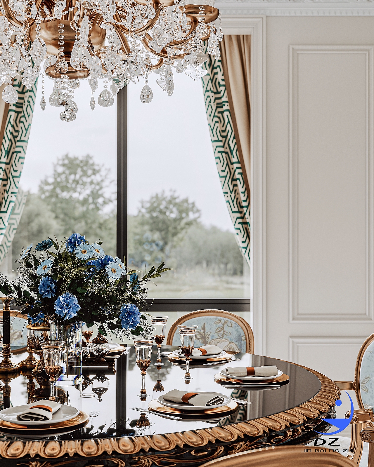 欧式宫廷风格挑空家装效果图（图ZMjYwOTk0NjQ0） - 家装设计 - 站酷设计师金该大嘴原创素材 - 站酷ZCOOL