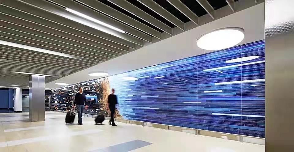 YPG全球顶建筑立面高温釉3D打印特色艺术玻璃表现