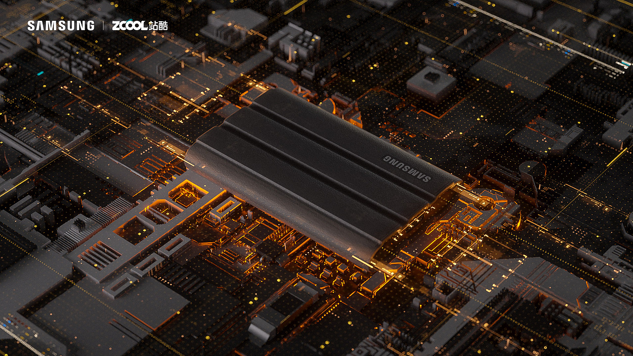 三星T7 Shield创意海报（图ZMzA0NjAxODUy） - 海报 - 站酷设计师叫我布衣原创素材 - 站酷ZCOOL