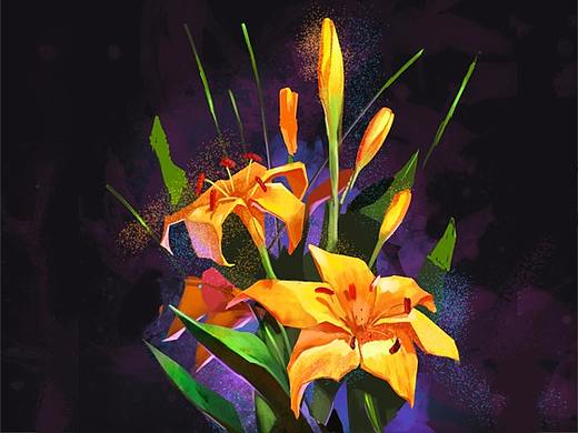 手绘临摹-花（个人主页-ZMjc0MzE5MDQ=） - 新锐潮流插画 - 站酷设计师moonlightchuan原创素材 - 站酷ZCOOL