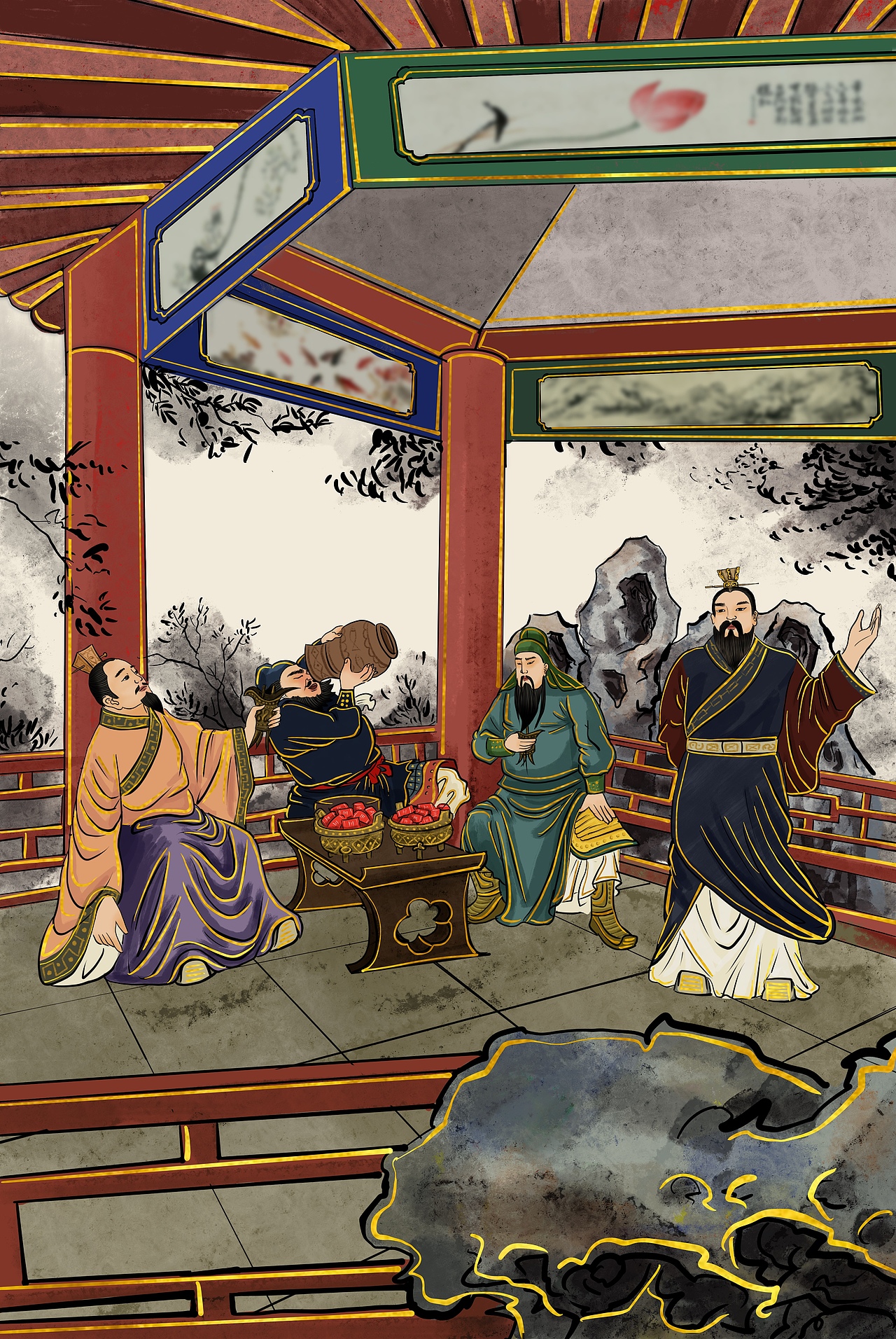 糖果包装插画(三国)