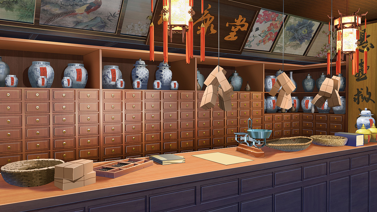 药房|插画|游戏原画|风夏秋落_原创作品-站酷zcool