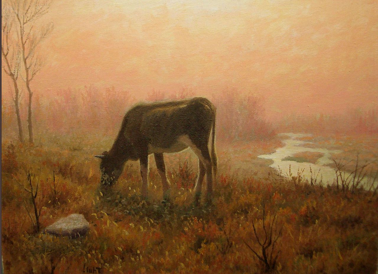 油画原创 牛系列 小幅作品唐山/艺术工作者/5年前/79浏览铁阿铁