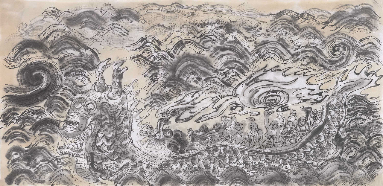 龙舟/dragon boat 60cm*30cm