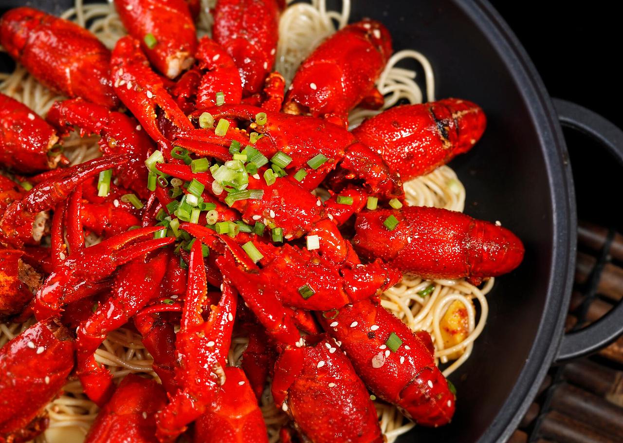 长沙特产小龙虾美团外卖夜宵基围虾拍摄