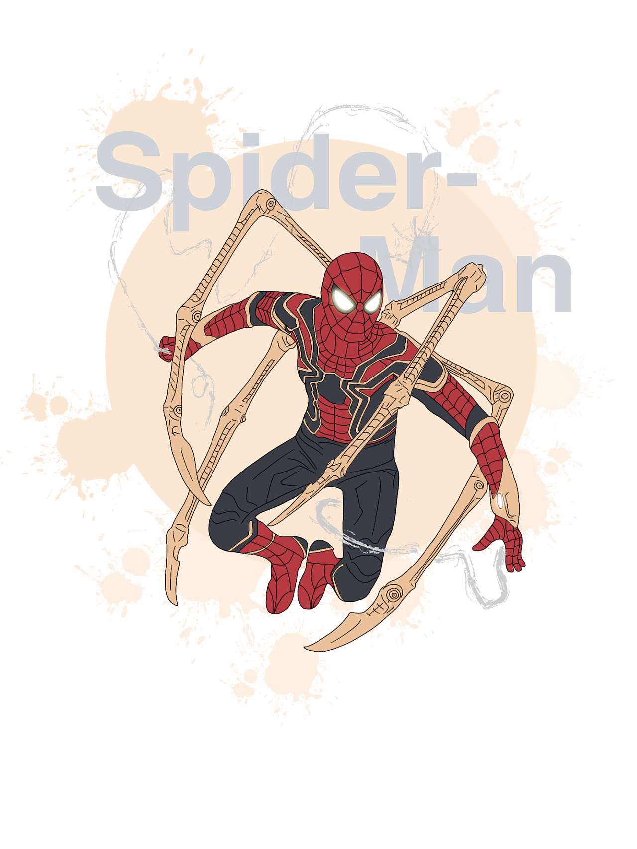 漫威人物肖像手绘插画