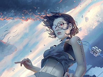 坠落。