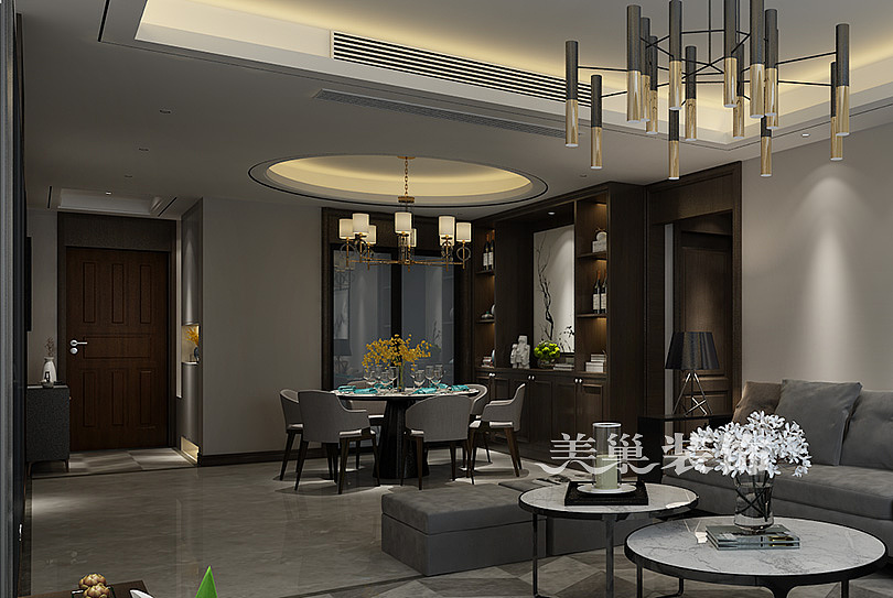 郑州伟业龙湖上城160平四室两厅现代简约案例效果图