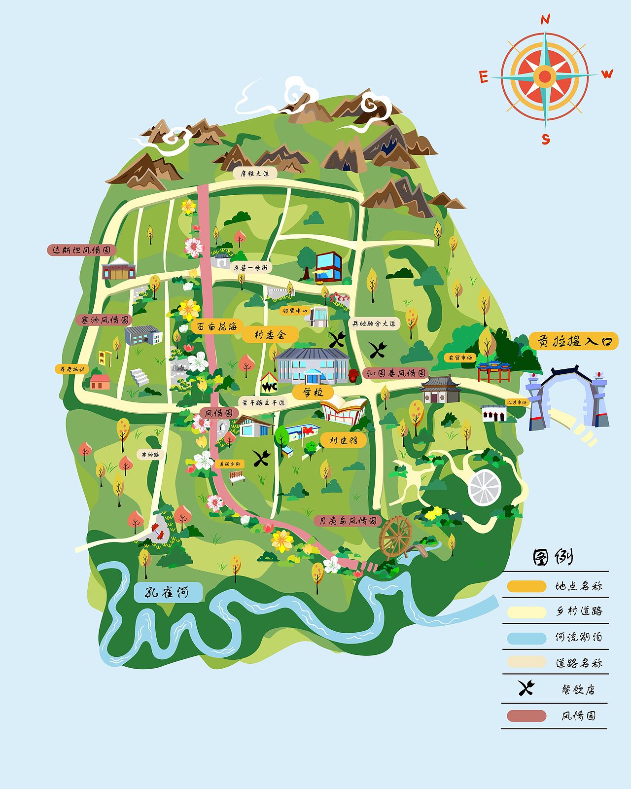 手绘地图（图ZMzExMjkzODg4） - 其他平面 - 站酷设计师knowk原创素材 - 站酷ZCOOL