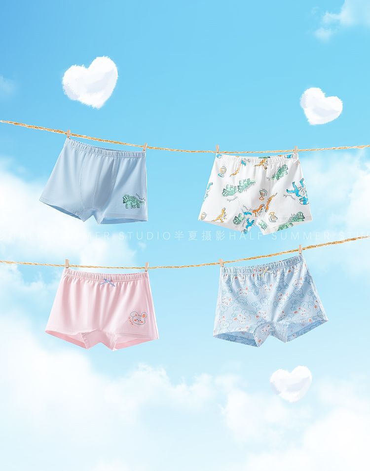 儿童内裤创意图拍摄案例一组
