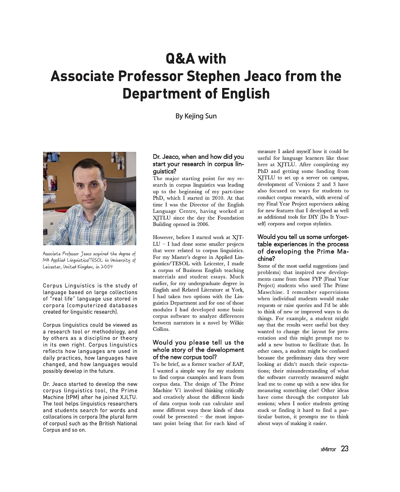 (平面设计）学生杂志 X mirror 03