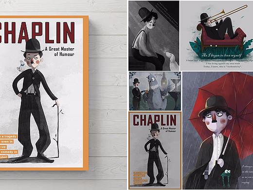 #致敬# 卓别林（个人主页-ZMzUyMTU4Mjg=） - 艺术插画 - 站酷设计师贰月丁原创素材 - 站酷ZCOOL