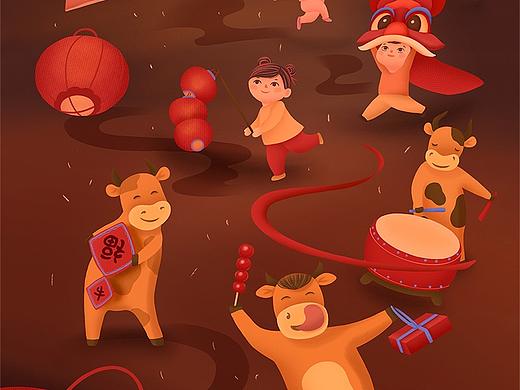 节日插画系列(2020.12-2021.03)