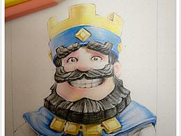 手绘，彩铅，皇室战争