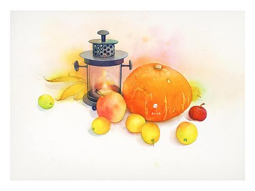  【水彩手绘】《万圣节南瓜》物品篇vol.5