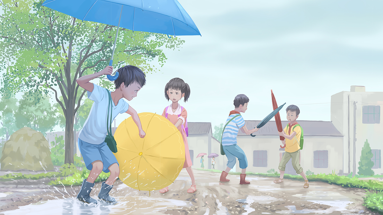 《雨伞决斗和踩水》