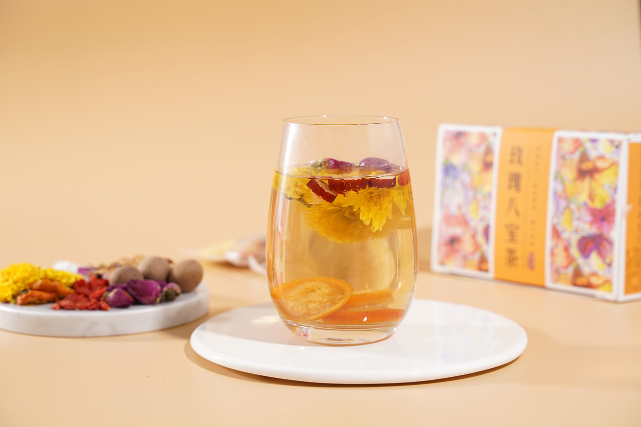 电商摄影 玫瑰八宝茶