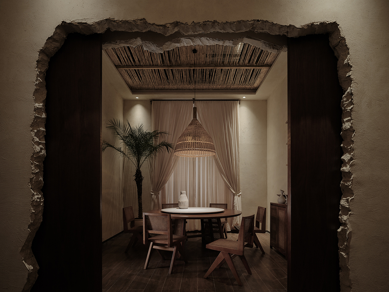 艾洛设计｜泰爽金餐厅 北纬5°37′的光与美（图ZMzQwOTk2MjA4） - 商业空间设计 - 站酷设计师空间设计美学原创素材 - 站酷ZCOOL