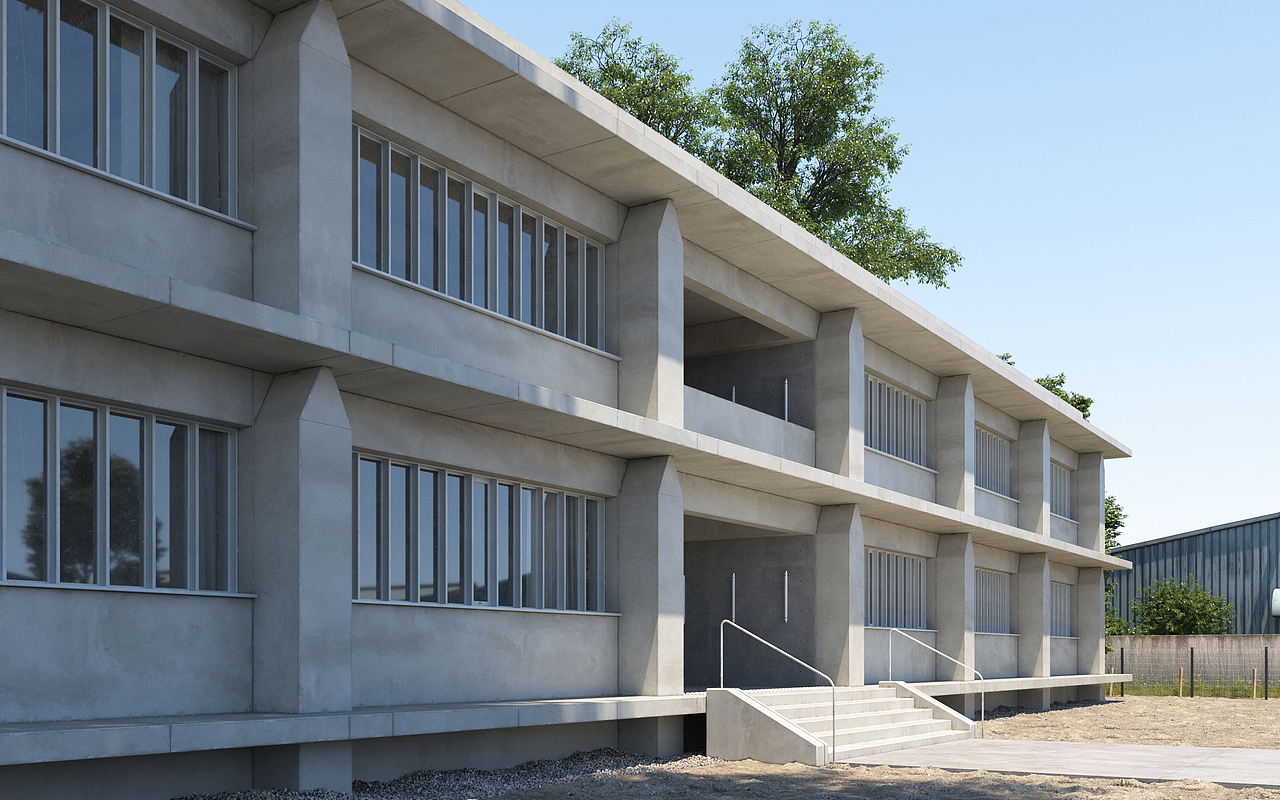 写实办公楼建筑渲染（图ZMjc2NjE5MTg4） - 建筑/空间 - 站酷设计师mister_alan原创素材 - 站酷ZCOOL